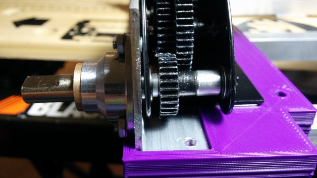 closeup of the new axle bearing