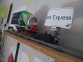 Big train moment: the first ever delivery of the Hark Express (an empty Radler beercan) took place on august 17, 2022.