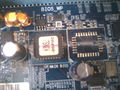 PLCC32 chip soldered on motherboard holding the BIOS